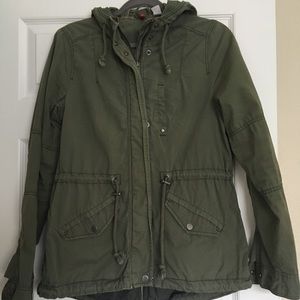 Army inspired olive green H&M jacket